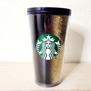 Starbucks Purple/Gold Glitter Tumbler 16oz